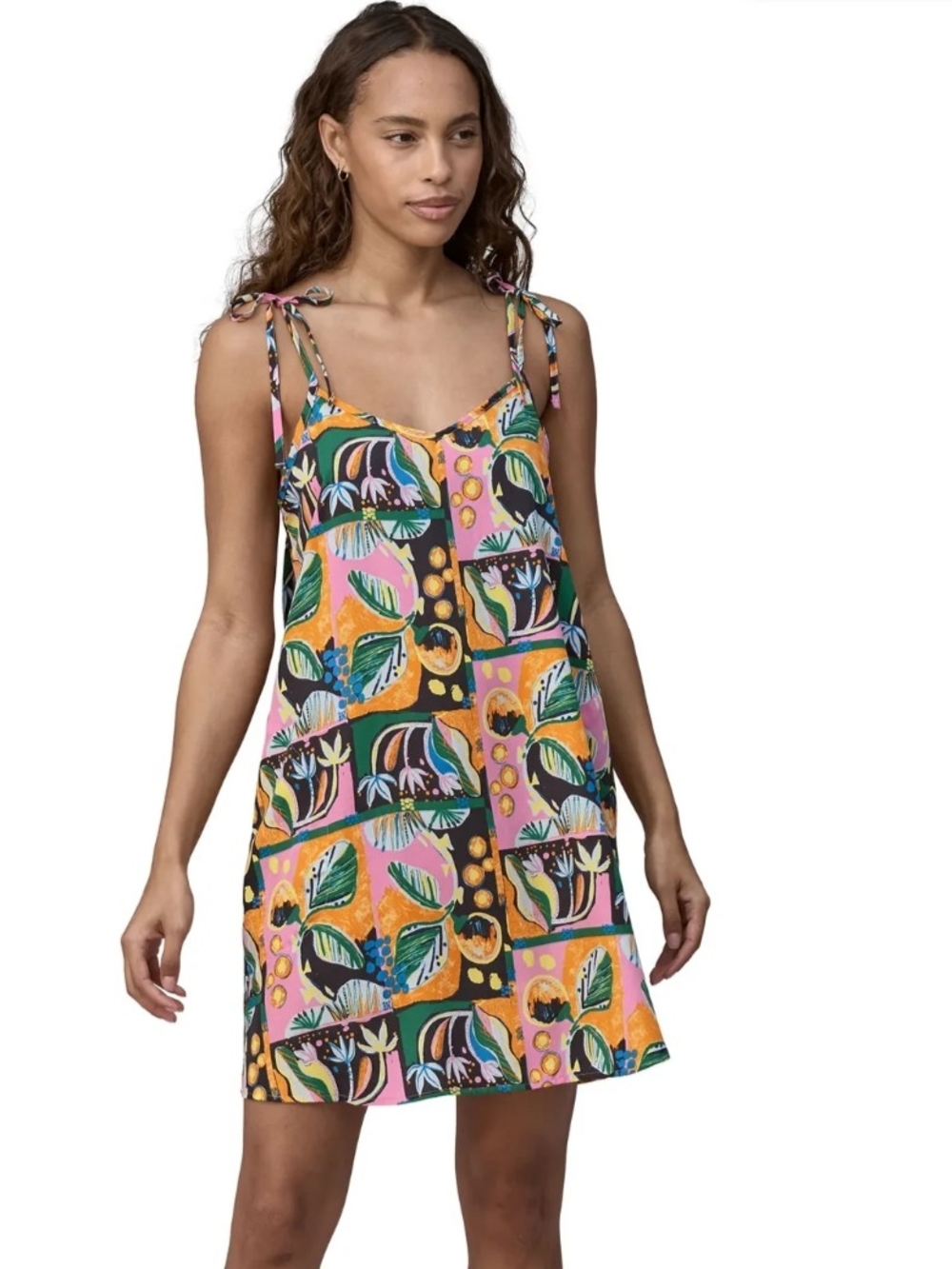 Patagonia Pataloha Multicolor Tropical Mini Dress Floral Coastal Boho